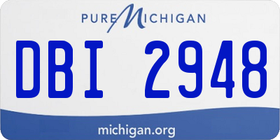 MI license plate DBI2948