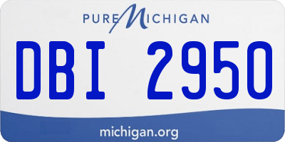 MI license plate DBI2950