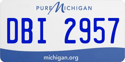 MI license plate DBI2957