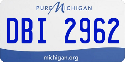 MI license plate DBI2962