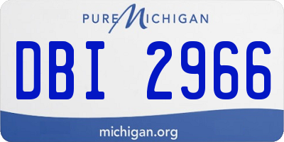 MI license plate DBI2966