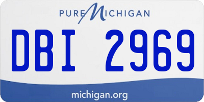 MI license plate DBI2969