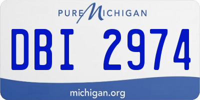 MI license plate DBI2974