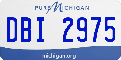 MI license plate DBI2975