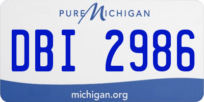 MI license plate DBI2986