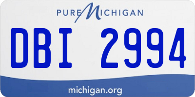 MI license plate DBI2994