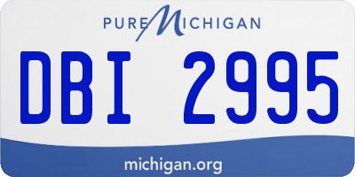 MI license plate DBI2995