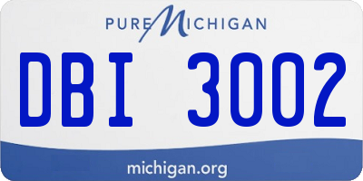 MI license plate DBI3002