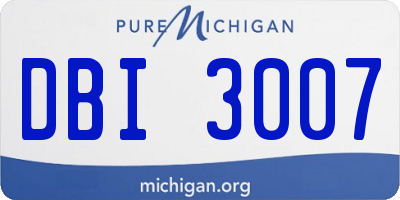 MI license plate DBI3007