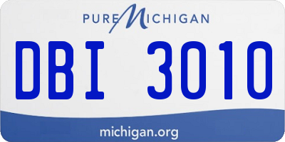 MI license plate DBI3010