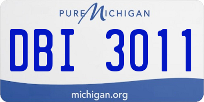 MI license plate DBI3011