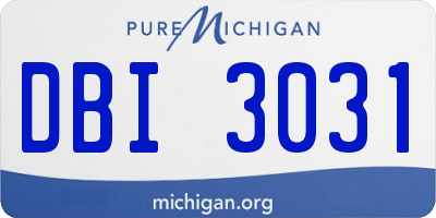 MI license plate DBI3031