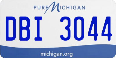 MI license plate DBI3044