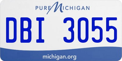 MI license plate DBI3055