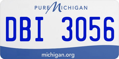 MI license plate DBI3056