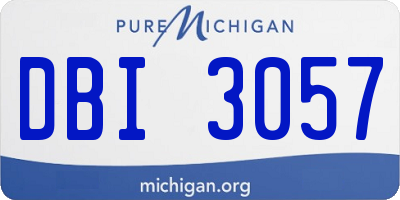 MI license plate DBI3057