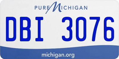 MI license plate DBI3076