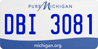 MI license plate DBI3081