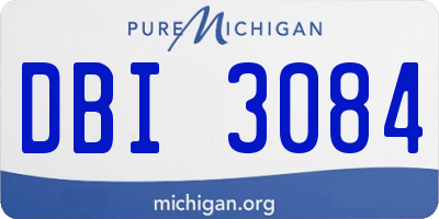 MI license plate DBI3084