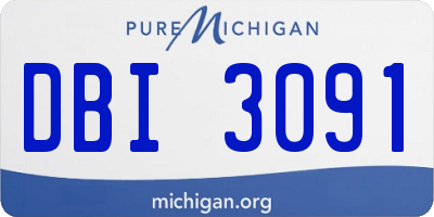 MI license plate DBI3091