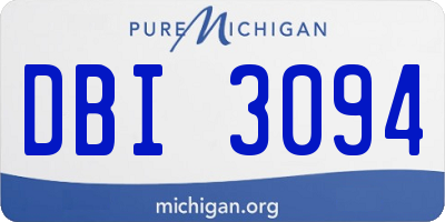 MI license plate DBI3094