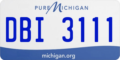MI license plate DBI3111