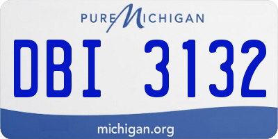 MI license plate DBI3132