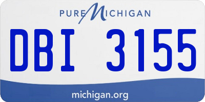MI license plate DBI3155