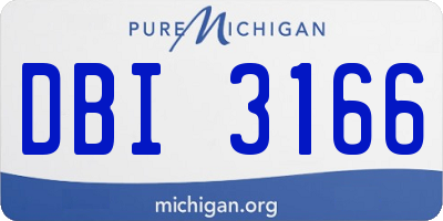 MI license plate DBI3166