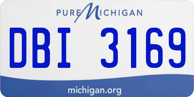 MI license plate DBI3169