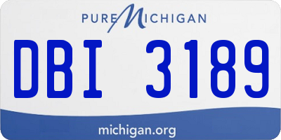 MI license plate DBI3189