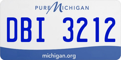 MI license plate DBI3212