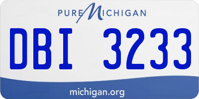 MI license plate DBI3233
