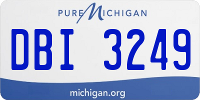 MI license plate DBI3249