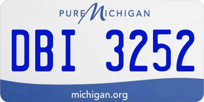 MI license plate DBI3252