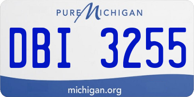 MI license plate DBI3255