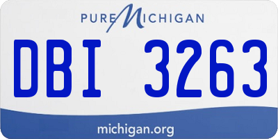 MI license plate DBI3263
