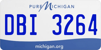 MI license plate DBI3264