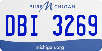 MI license plate DBI3269