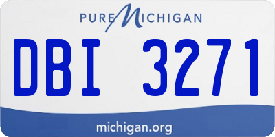 MI license plate DBI3271