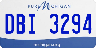 MI license plate DBI3294