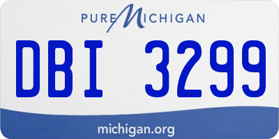 MI license plate DBI3299