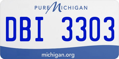 MI license plate DBI3303