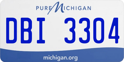 MI license plate DBI3304