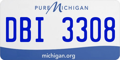 MI license plate DBI3308