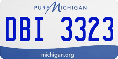 MI license plate DBI3323