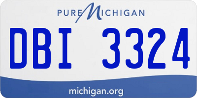MI license plate DBI3324