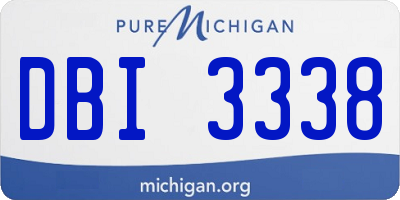 MI license plate DBI3338