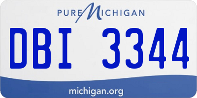 MI license plate DBI3344