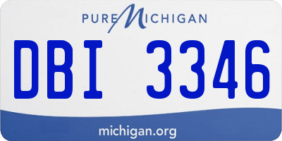 MI license plate DBI3346